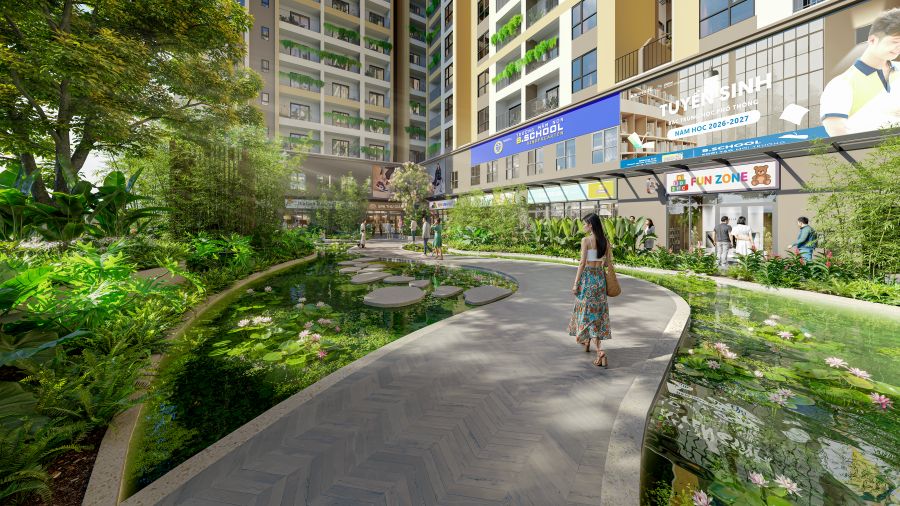 Không gian mặt nước tại Bcons Central Park